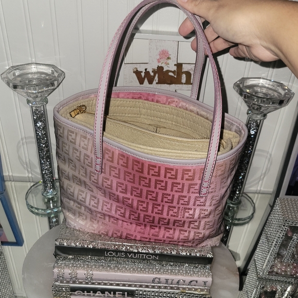 Authentic Fendi Pink and Lilac Ombre Tote Shoulder Bag - Picture 14 of 14